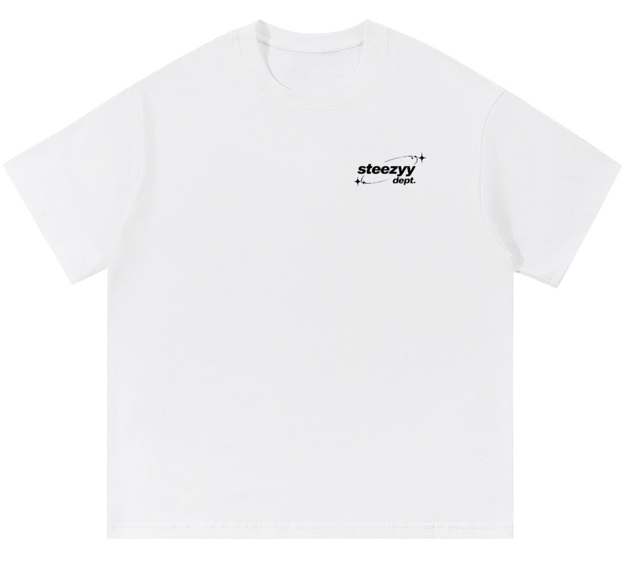 Steezyy dept. in brakes we trust white shirt