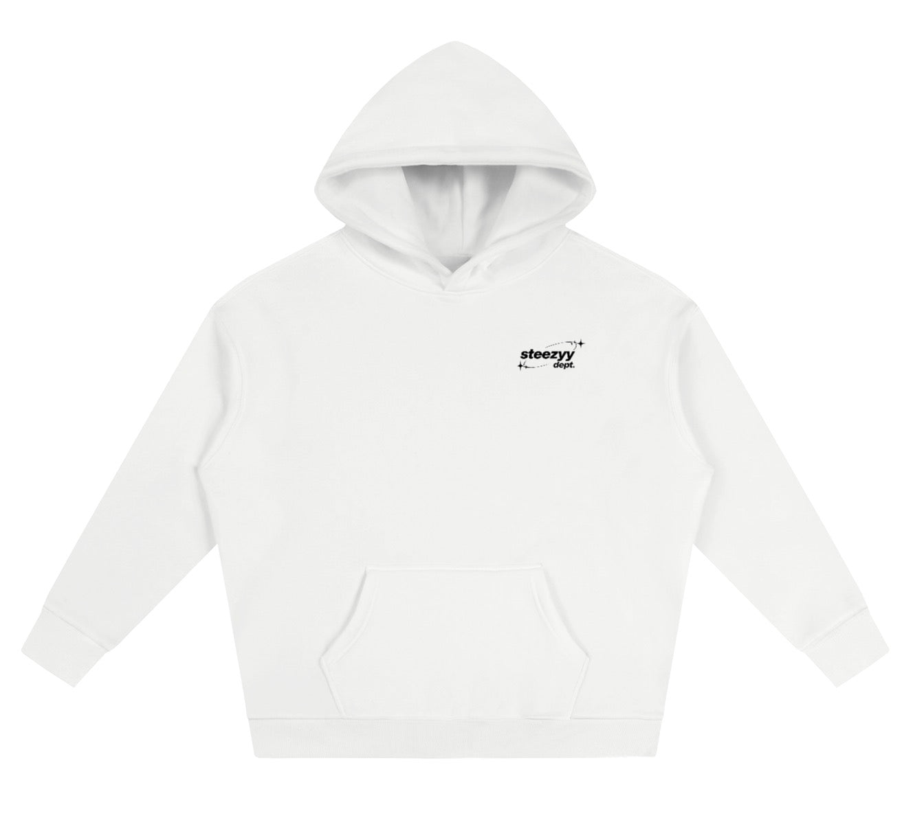 Steezyy dept. in brakes we trust white hoodie