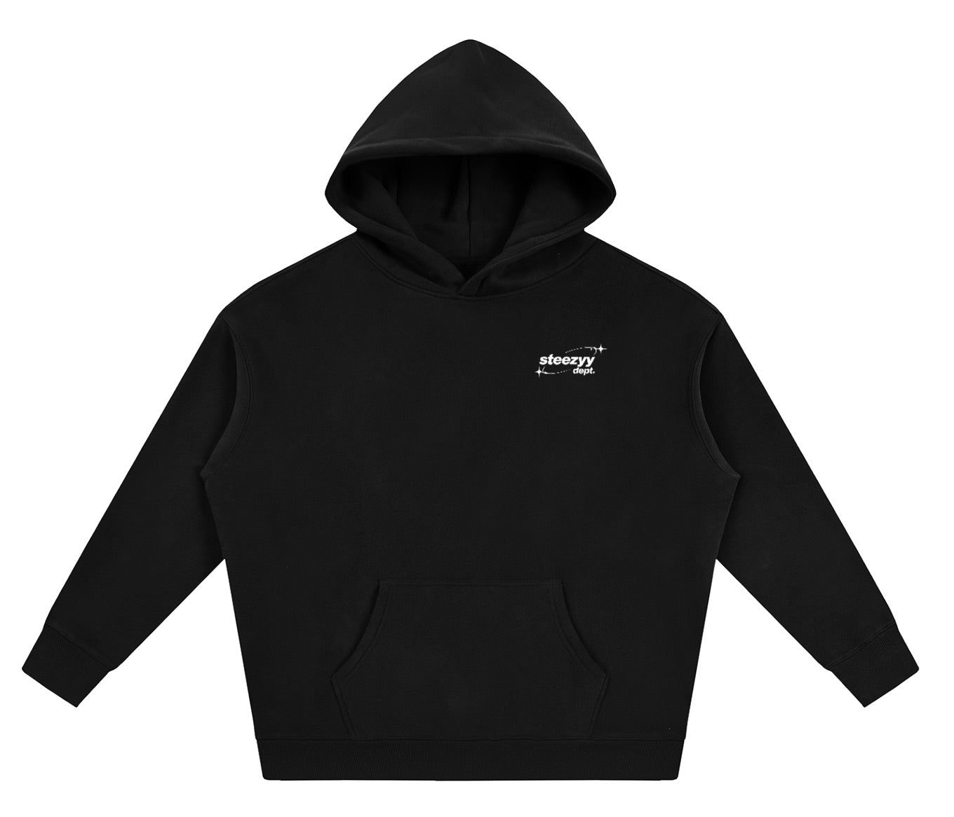 Steezyy dept. black hoodie
