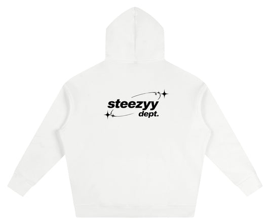 Steezyy dept. white hoodie