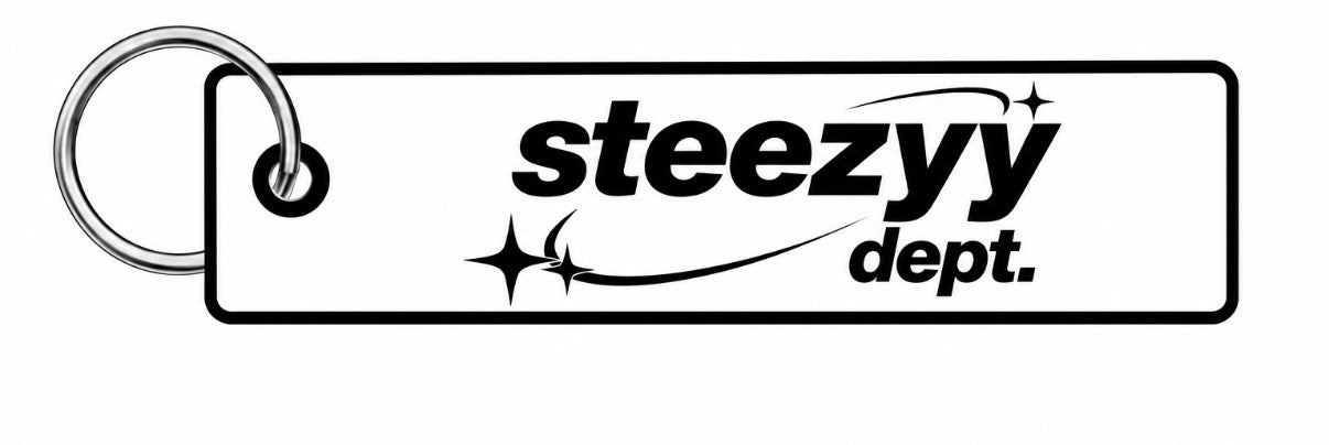 White steezy dept. keychain (PRE ORDER)