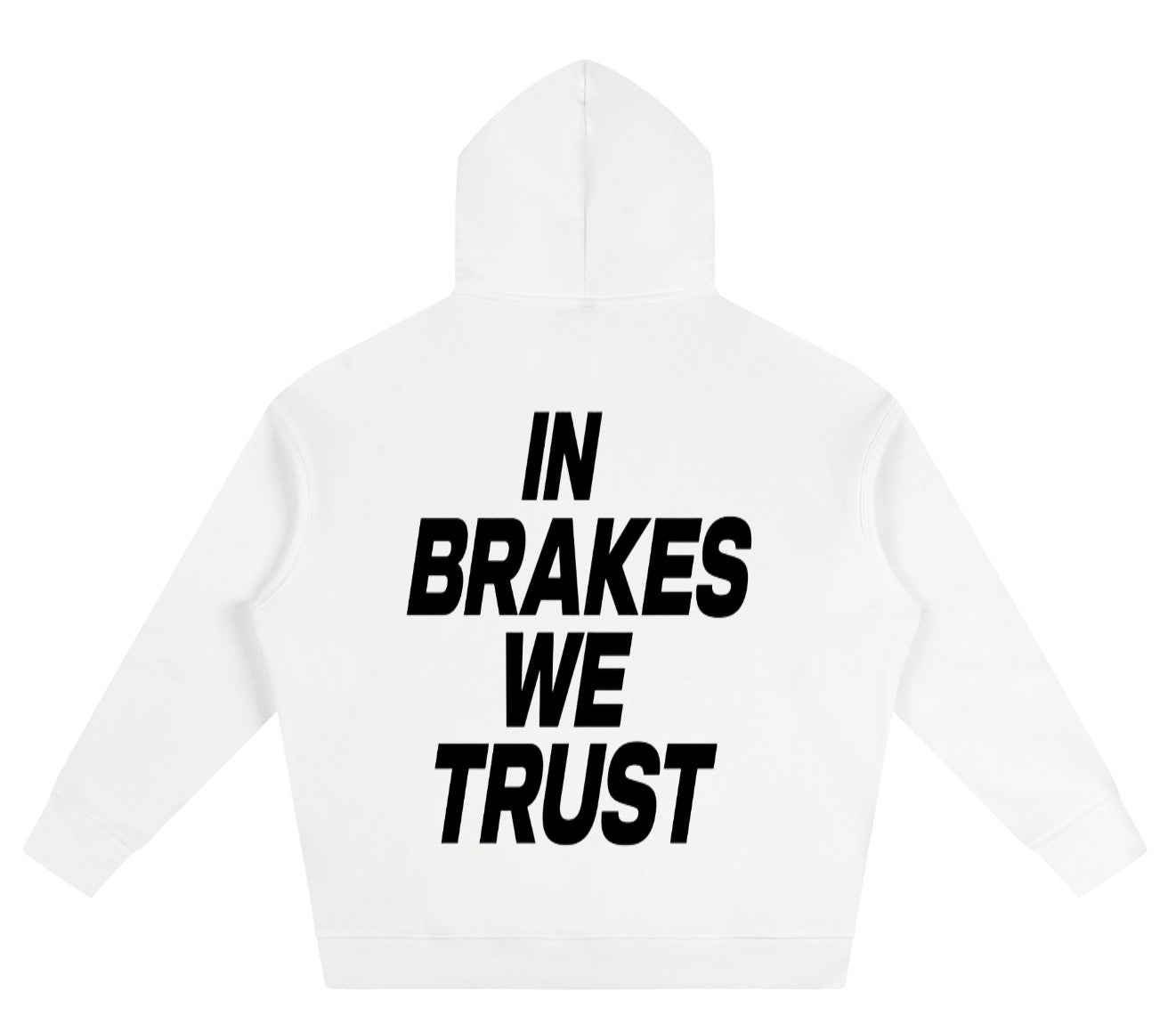Steezyy dept. in brakes we trust white hoodie